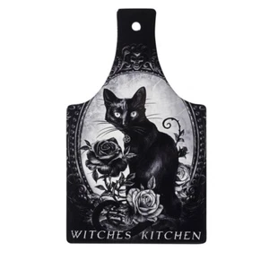 Alchemy Gothic CT4 Cat's Kitchen Cutting Board Serving Trivet Witch Black Vanity - Picture 1 of 2