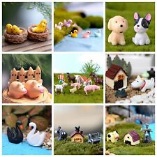 Animal Country Farm Fairy Garden Accessories Miniature Ornament Statue Figurines