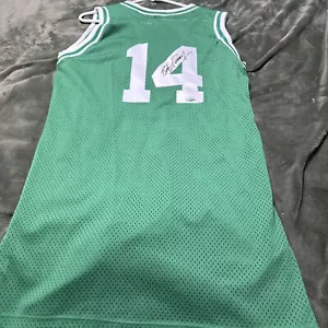 Maglia 21x35" Bob Cousy firmata Boston Celtics Tri-Star autenticata COA - Foto 1 di 7