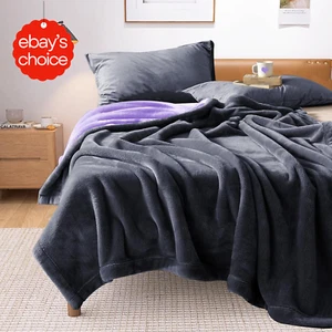 Waterproof Reversible Blanket 90x80 Leakproof Protector Sofa Mattress Cover Grey - Picture 1 of 12