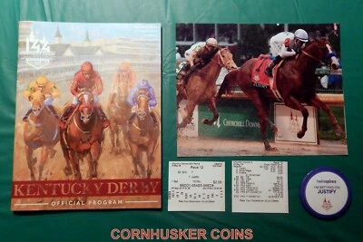  2018 TRIPLE CROWN WINNER JUSTIFY TOTAL PACKAGE UN-CASHED WIN TICKETS MUCH MORE! - Image 1 of 4