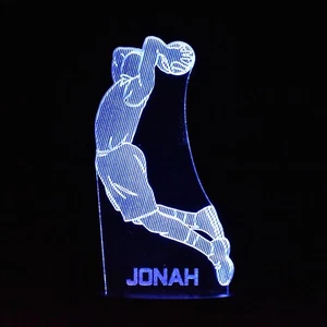 Basketball Night Light | Personalised 3D Basketball Slam Dunk Light |Sports Gift - Picture 1 of 13