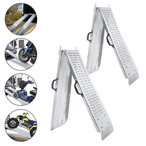 2x Auffahrrampe Rampe 400kg Klappbar Auffahrschiene Laderampe Motorradrampe Auto - Bild 1 von 12