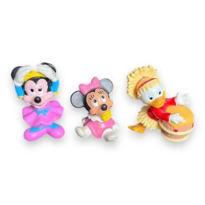 Bonecos de PVC Disney Vintage Applause Minnie Mouse & Huey Ducktales anos 80 2” - Imagem 1 de 4
