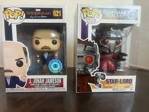 Marvel Funko Pops J. Jonah Jameson #622 & Star-Lord #47. Great Condition. - Picture 1 of 13