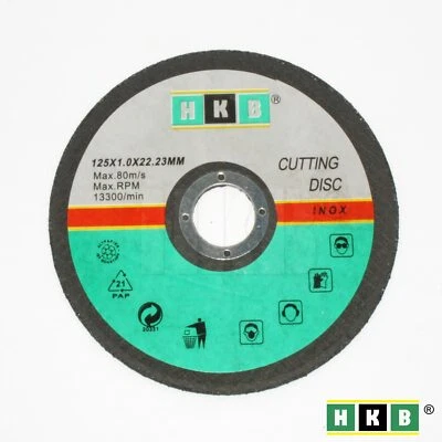 HKB® 10 Stück ø125mm x1.0x22.23 Trennscheiben V2A Flexscheiben