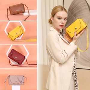 Women Lady Phone Handbag Crossbody Bag Small Leather Purse Wallet Shoulder Bag - Picture 1 of 41
