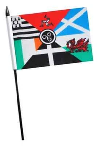 Pan Celtic Nations Small Hand Flag (6" x 4") - Picture 1 of 2