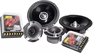 Pair X6.5C Competition 6.5" 1000W Component Speakers/Titanium Tweeters, Black,S - Picture 1 of 12