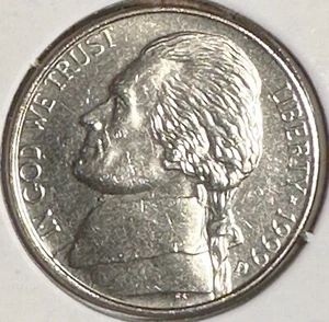 1999 D Jefferson Nickel bankfrisch aus Münzsatz - Bild 1 von 4
