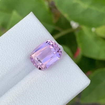 4.80 Cts Natural Eye Clean Pink Kunzite 10mm Cushion Cut Loose Stone Afghanistan - Image 1 of 4