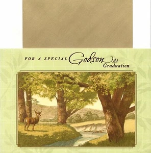 Congratulations Godson Graduate Graduation Nature Woods Theme Hallmark Card - Picture 1 of 3