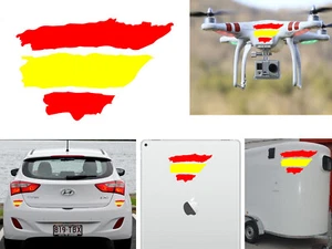 Drapeau Espagne, Autocollant Pour Vinyle Version v15 - Picture 1 of 4