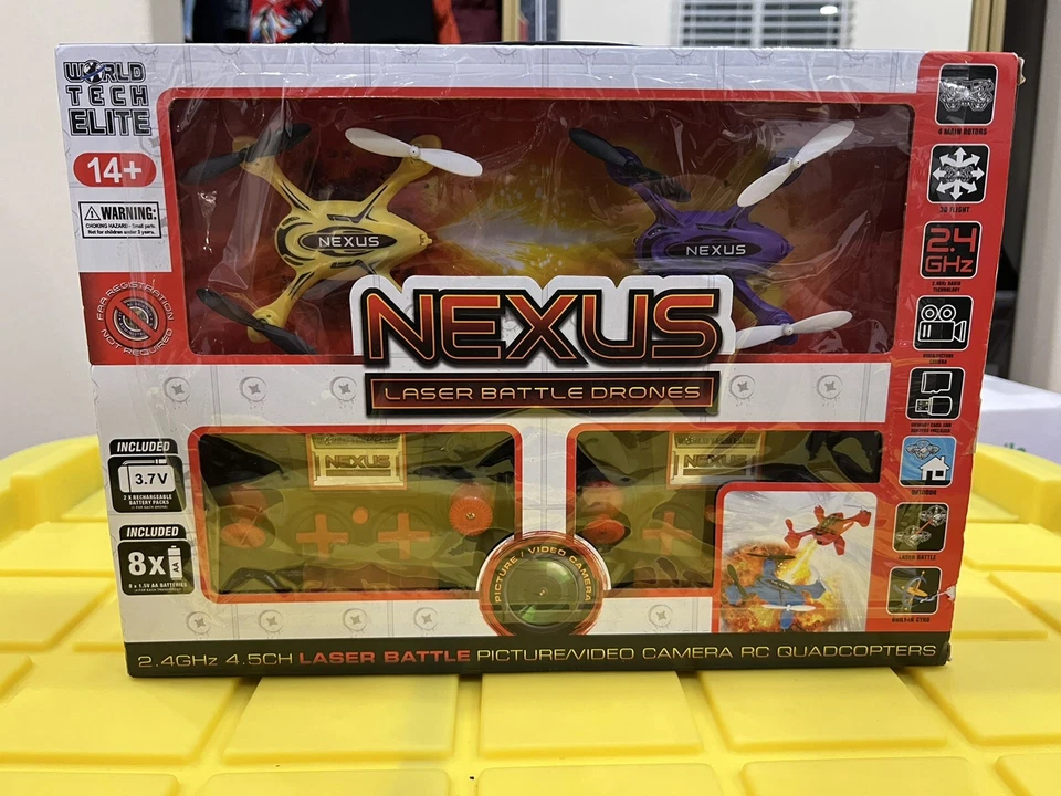 Nexus Laser Battle Drones by World Tech Elite Toys Laser Picture Video Camera - Image 1 of 1