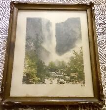 Harry Cassie Best Bridal Veil Falls in Yosemite - Hand Tinted Colored Photograph