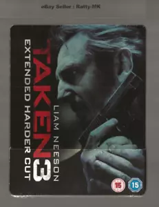 TAKEN 3 - UK EXCLUSIVE BLU RAY STEELBOOK - NEW & SEALED - Picture 1 of 6