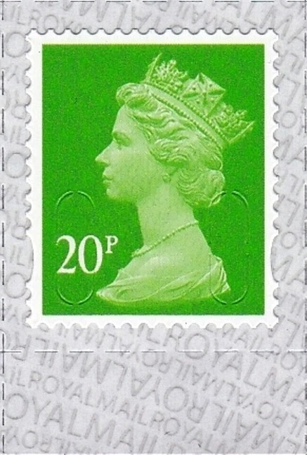 QE2-2018 MNH 20p With Security Overlay M18L & MAIL-  from Counter Sheet PB sL - Image 1 of 1
