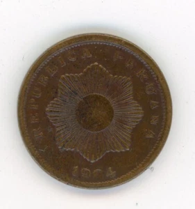 Peru 1 centavo 1904 KM 208.1 VF+ Scarce - Picture 1 of 2