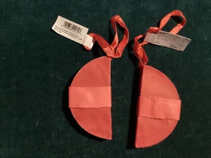 BNWT New 2 x John Lewis Folded Paper Christmas Hanging Decoration - Red Bauble - Picture 1 of 3