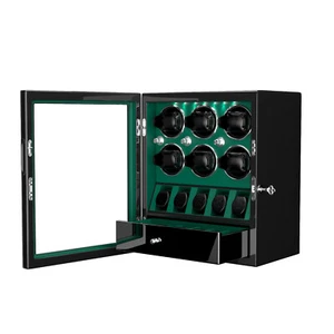 Enrollador de 6 relojes compacto automático con caja de almacenamiento de pantalla de 5 relojes luz LED - Imagen 1 de 9