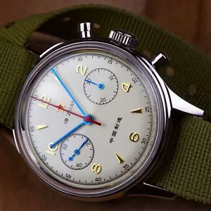 Red Star Air Force Chronograph Seagull ST19 38mm - Picture 1 of 9