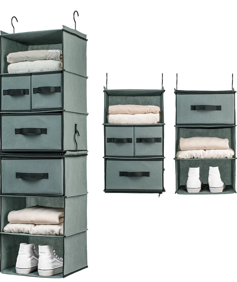 SMIRLY 6 Shelf Seperable Hanging Closet Organizer and Storage Shelves - Hanging