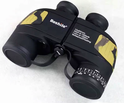 BOSHILE Binoculars 10x50 Muted Camouflage Range Direction Finding Weatherproof - Image 1 of 4