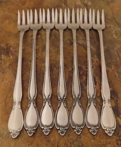 Oneida Chatelaine Juego de 7 Tenedores de Cóctel Comunidad Cubiertos Inoxidable Lote R - Imagen 1 de 4