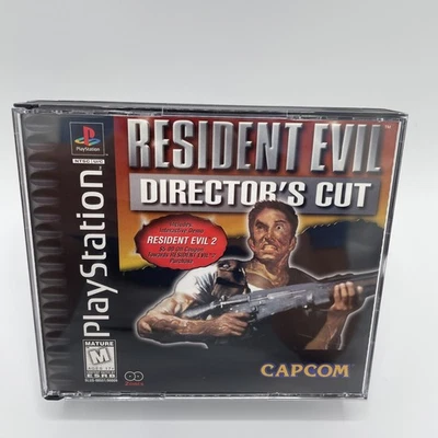 Resident Evil Director's Cut PS1 PlayStation 1 Complete CIB + Demo Black Label - Image 1 of 4