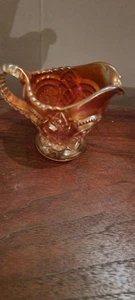 Vintage Carnival Glass Marigold Creamer Ornate Beautiful See Description - Picture 1 of 6