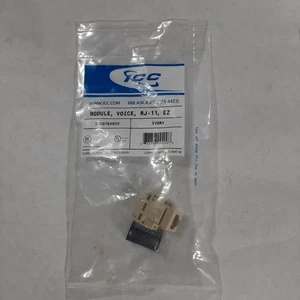 ICC Voice RJ11 Keystone Jack for EZ Style, Ivory - Picture 1 of 1