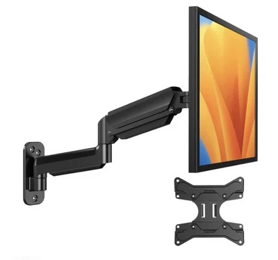 Single Monitor Wall Mount for 22 to 35 Inch Computer Screens, Gas Spring Monitor - Image 1 of 4