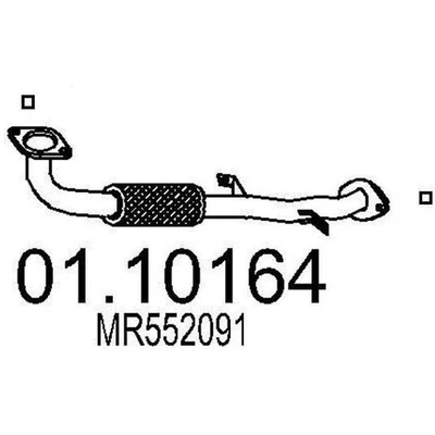 MTS Abgasrohr Auspuffrohr für MITSUBISHI Space Star (DGA) Vorne 01.10164 - Bild 1 von 4