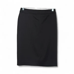 Falda lápiz satinada negra para mujer Tadashi Collection talla 6 cremallera trasera trabajo clásico - Imagen 1 de 8