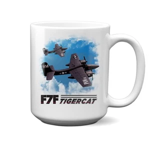 F7F Tigercat In The Clouds 15 oz Ceramic Mug - Afbeelding 1 van 2