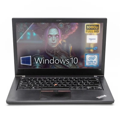 Lenovo T480 14" Touch Screen I5 8Th Gen 8Gb 240Gb Computer Notebook Windows 10 - Image 1 of 4