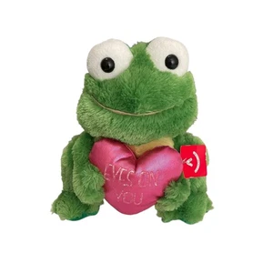 Aurora Herz Frosch Plüschtier Stofftier Grün Valentinstag Eyes On You Neu mit Etikett - Bild 1 von 12