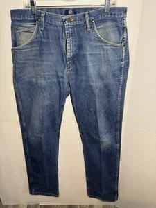 Wrangler Jeans Mens 34x34 Blue Denim 47MWZ Cowboy Cut Western Rodeo Cowboy 90s - Picture 1 of 10