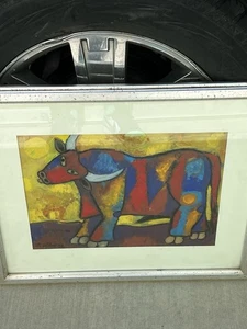 Víctor Uhthoff (Mexikaner, geb.1950) signiert 2003 expressionistisches Stiergemälde - Bild 1 von 7