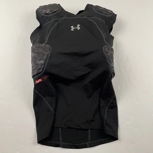 UNDER ARMOUR Heatgear Fitted Padded Football Shirt Youth Size Large Black - Picture 1 of 8