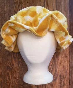 Adult Giraffe Print Hat Granny Bonnet Mop Cap Colonial Vintage Costume Accessory - Picture 1 of 8