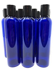 16 PCS 8 oz Blue Round Cosmo Bullet Bottle 24/410 with Self-Sealing Lid Included - Picture 1 of 6