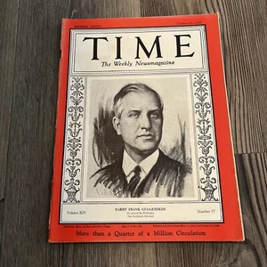 MAGAZINE TIME   Harry Frank Guggenheim  October 21 1929  Vol. XIV No. 17 - Picture 1 of 7