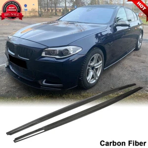 Falda lateral extensión labio para BMW F10 M5 550i M-Sport 2011-2016 fibra de carbono real - Imagen 1 de 12