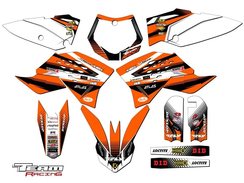 KTM SX 65 2009-2015 JUEGO GRÁFICOS CALCOMANÍAS DECORATIVAS SX65 65SX 2014 2013 2012 2011 2010 Foto 1 de 1
