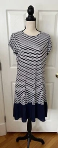 NEU* Michael Kors stretchiges Party Travelers Kleid Plissee Saum blau Freizeit L - Bild 1 von 14