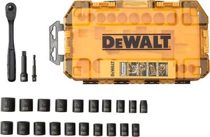 DEWALT Impact Socket Set, 23 Piece Set, 3/8" Drive Metric/SAE (DWMT74738) - Picture 1 of 7