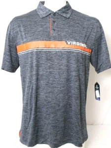 NEW Virginia Cavaliers Colosseum Athletics Navy Heathered SS Polo Shirt Men's L - Picture 1 of 9