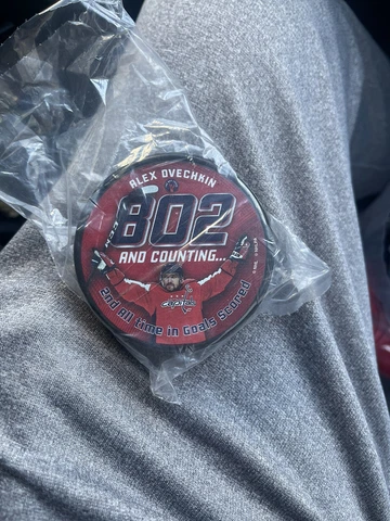 Washington Capitals Alex Ovechkin 802 And Counting commemorative puck Cover