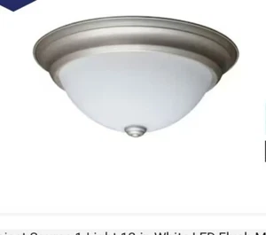 1-light 13 Inch Brushed Nickel LED Flush Mount Light ENERGY STAR (Missing Pieces - Picture 1 of 4